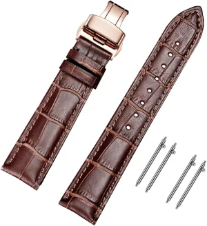 Black Brown Calfskin Replacement Watch Strap for Men & Women Moran Quick Release Leather Watch Bands Deployment Butterfly Buckle 18mm gourmet satire simplify blast appreciably annihilate 20mm 22mm 24mm Blue 