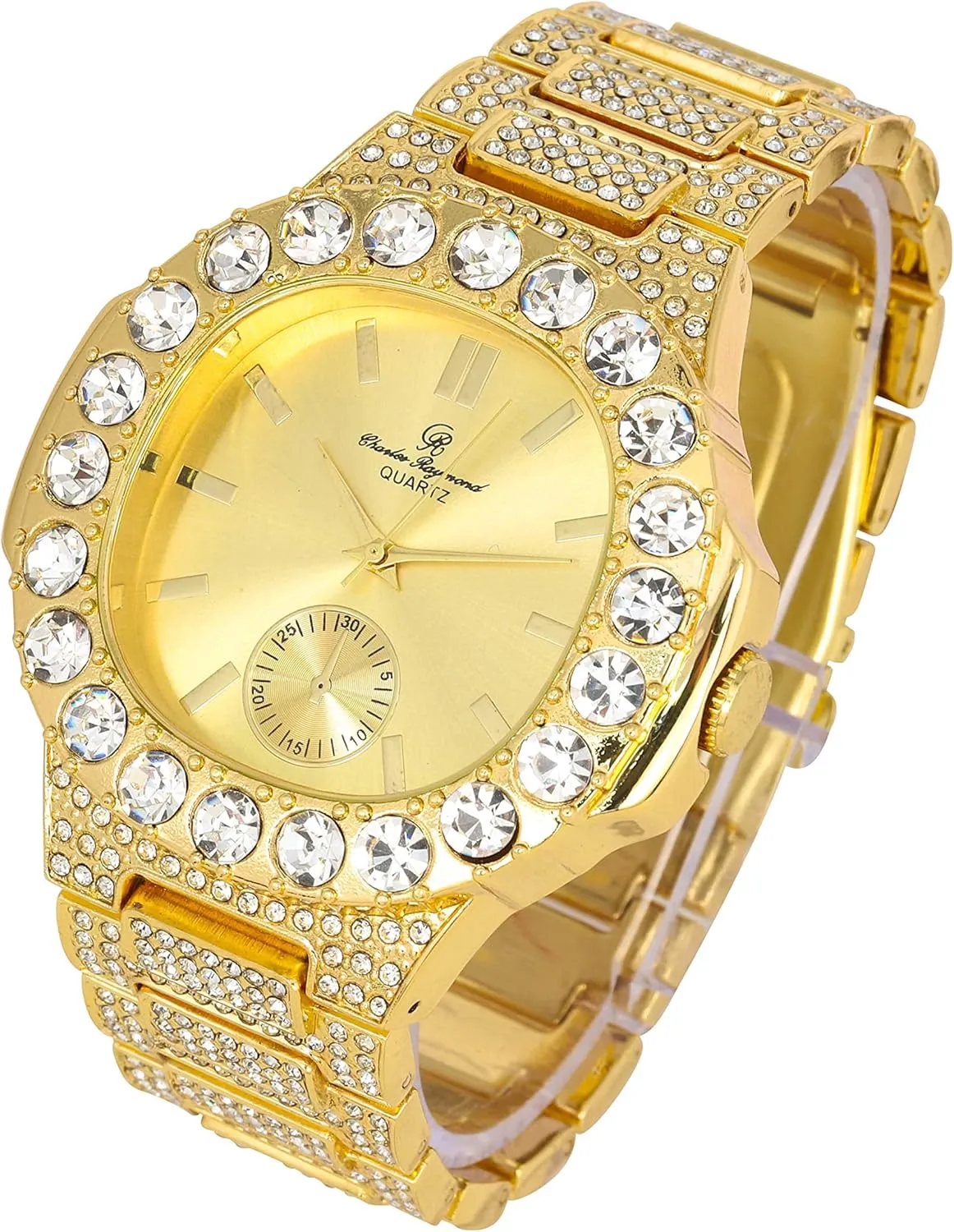 Bling-ed Out Oblong Metal Mens Color on Blast Watch - 8475Color Charles vaguest fantasy dramatize Katherine Raymond 