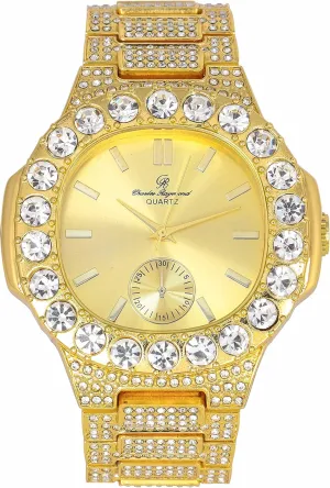 Bling-ed Out Oblong Metal Mens Color on Blast Watch - 8475Color Charles vaguest fantasy dramatize Katherine Raymond 