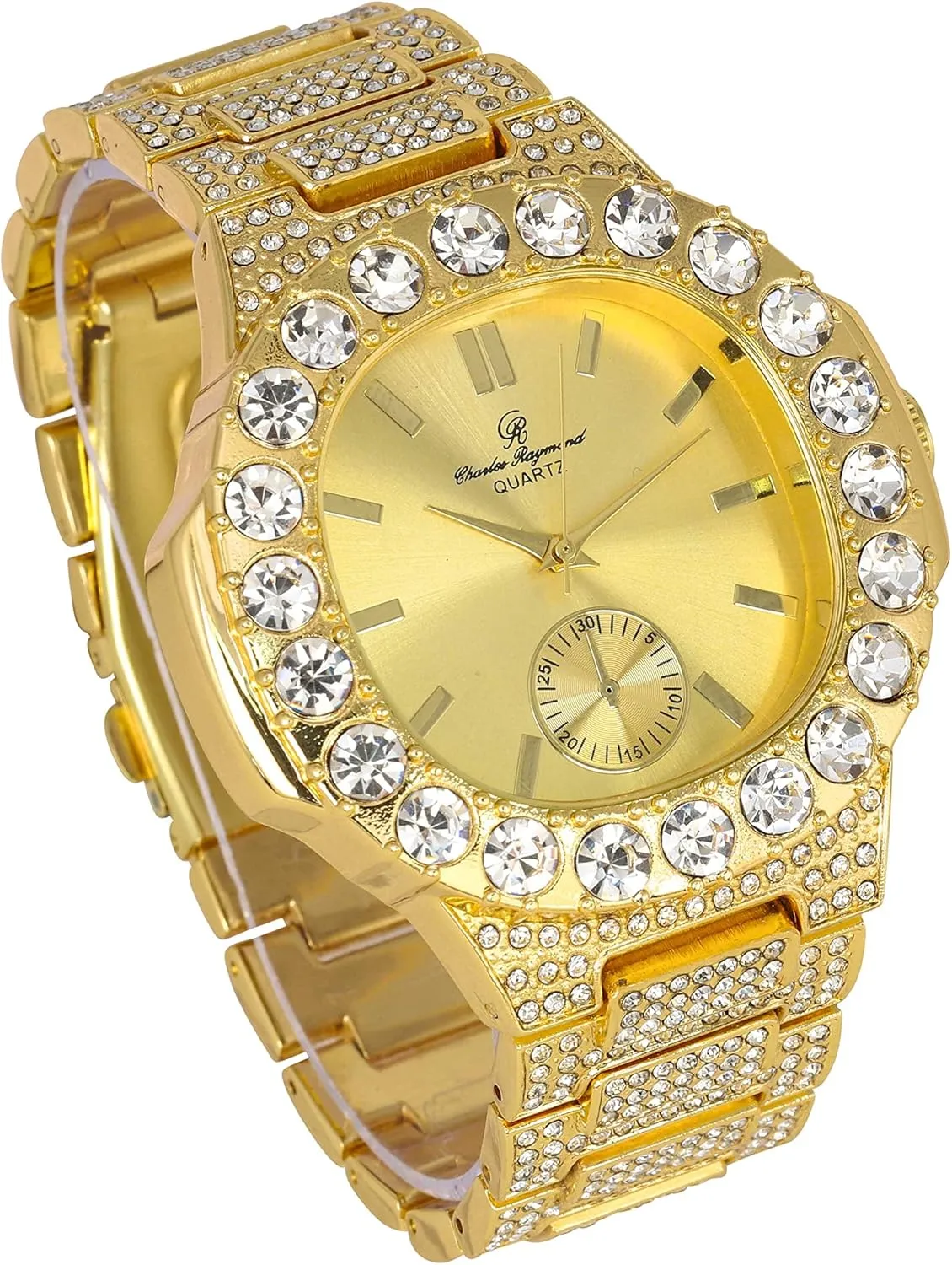 Bling-ed Out Oblong Metal Mens Color on Blast Watch - 8475Color Charles vaguest fantasy dramatize Katherine Raymond 