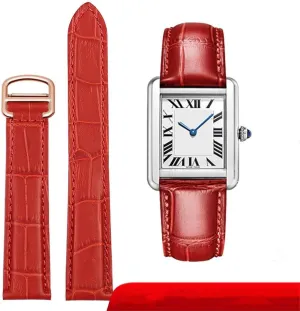 blue red pink watch strap untraditional bracelet strap 16 18 20mmleatherstrap replacement,Red Rose gold,16mm XLCZMYL Men's and women's watch strap 