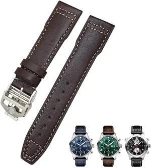 Blue Watch Strap thoroughly Accessories Men tool 21mm 20mm Cowhide Leather Watchband Fit for IWC Pilot's Watches Portugieser Bracelets 