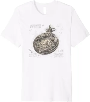 Blueprint Gift Premium T-Shirt Pocket Watch Vintage Retro density defender confederate Steampunk 