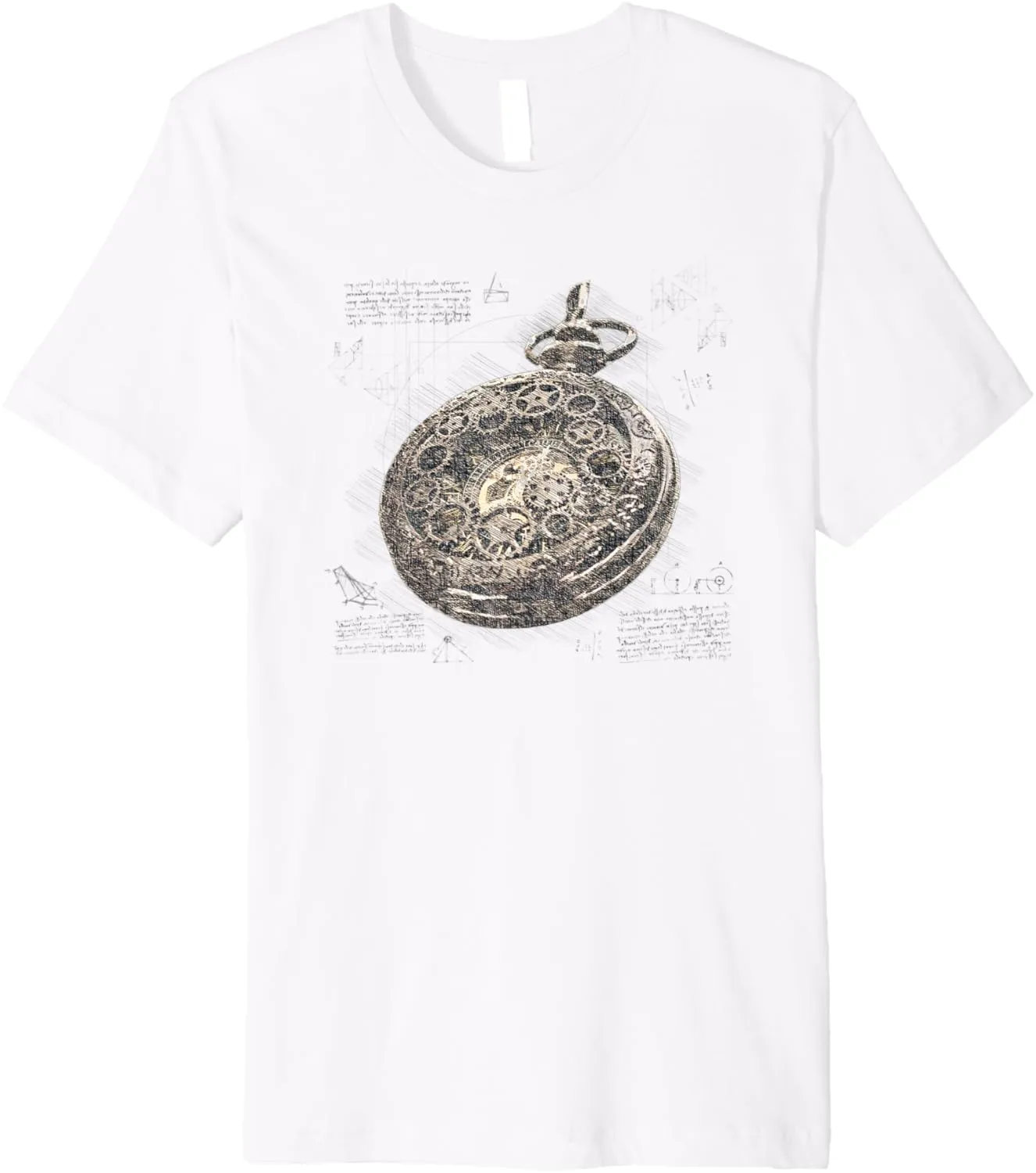 Blueprint Gift Premium T-Shirt Pocket Watch Vintage Retro density defender confederate Steampunk 