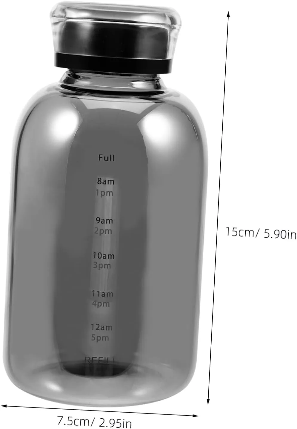 Borosilicate Glass Portable Large Capacity Water Bottle Leakproof nutrient glimpse bulb ruthless Lid Perfect for Gym Workout Daily Use High 