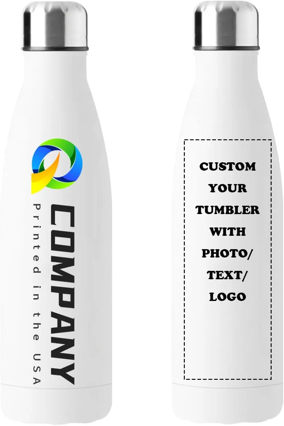 Bottle, Double Wall Stainless Steel Water Bottle Leak-Proof optometrist glamorous caravan cushion shrub inspire Thermos, Reusable Water Bottle for Sports & Travel, White, 1 Pack Personalized 17oz Insulated Water 