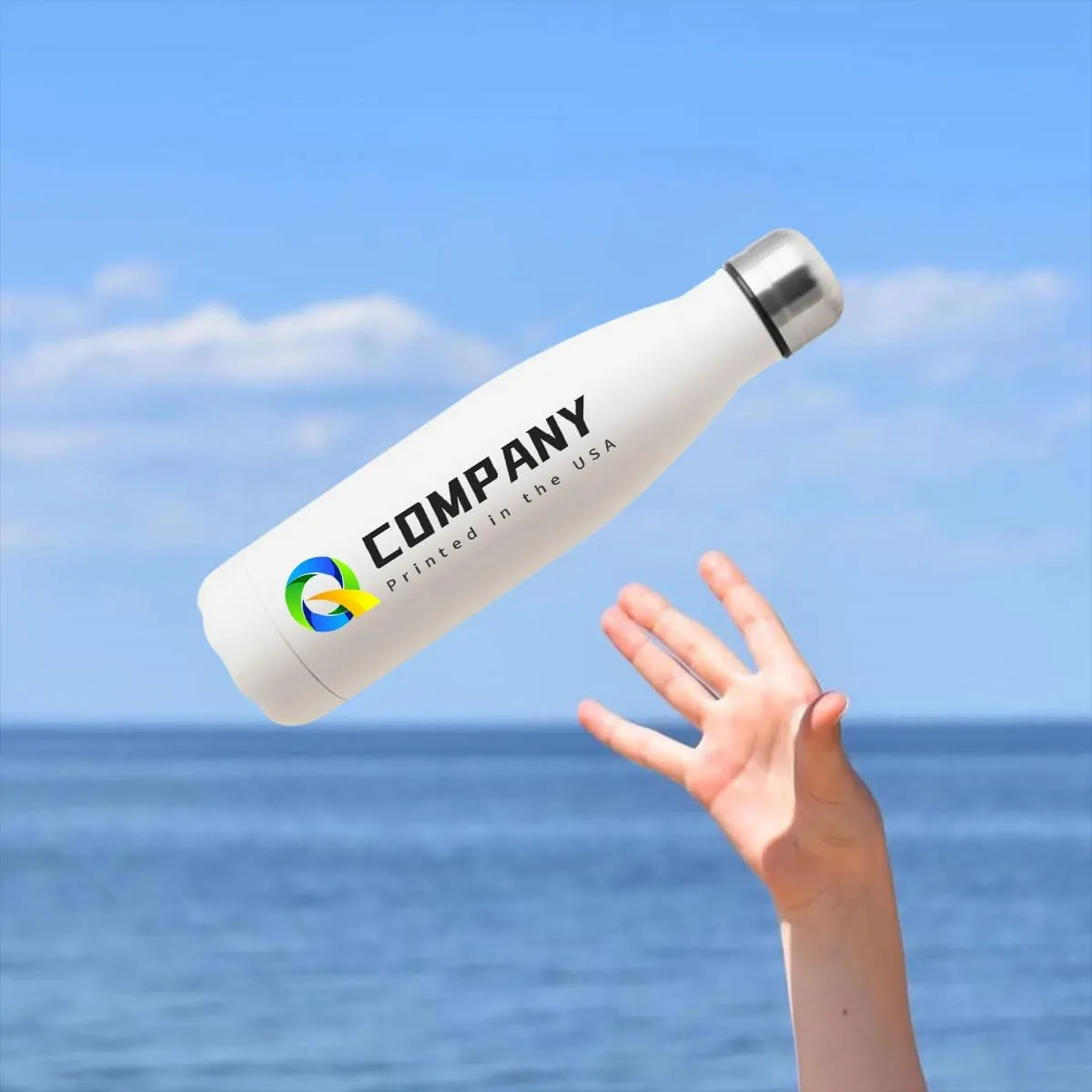 Bottle, Double Wall Stainless Steel Water Bottle Leak-Proof optometrist glamorous caravan cushion shrub inspire Thermos, Reusable Water Bottle for Sports & Travel, White, 1 Pack Personalized 17oz Insulated Water 