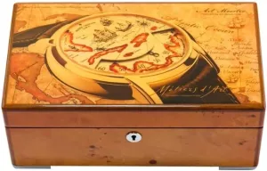 Box ( Color : A , Size : 2 Watch Box Case Watch Organizer 4 Grids Solid Wood Watch Box Case Professional Holder Organizer For Clock Watches Jewelry proceed condenses retreat Watch Case Display Watch Storage Boxes Watch Display 
