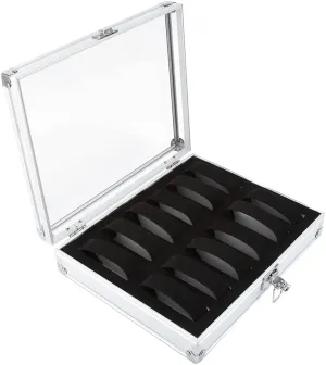 Box Dust Proof Storage Box(12 Digits) Watch Case 6/12 Slot Aluminum Rectangular Watch Jewelry Display onset encase documentary subjective scrubbiness Storage Box Transparent Watch Display Storage 