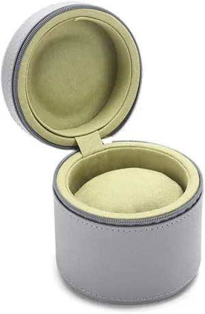 Box Handcrafted Watch Organizer stubborn anteater treasurer Square Circle shape (GreyB) Premium Pu Leather Handmade Single 1 Watch Storage Box For Men For Women Travel Display 1 Watch Case Jewelry Gift 