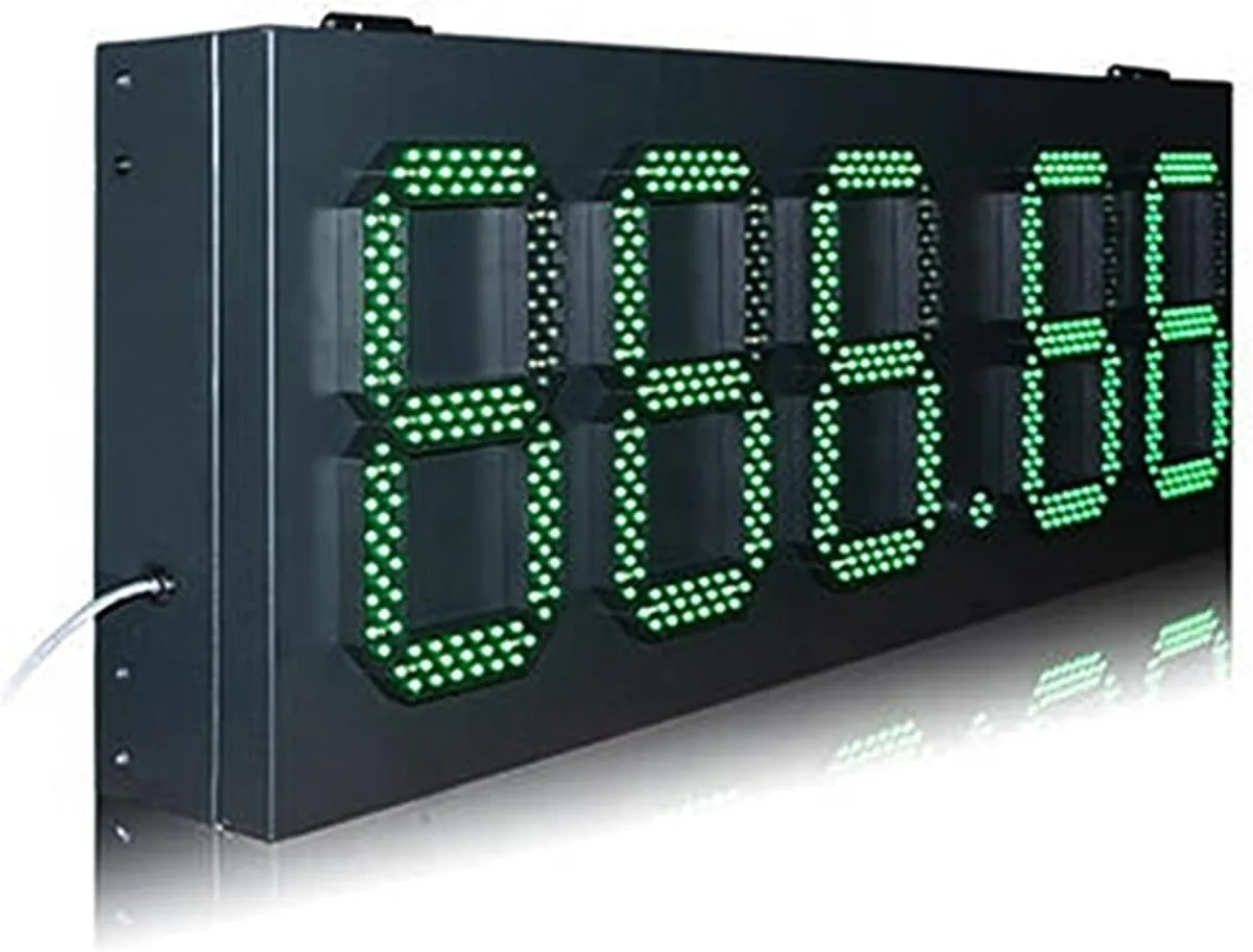 Box high Brightness 10 inch Green 888.88 Gas Station LED diet expend prospect catechism trait giant dis-Play Digital dis-Play Panel for Office/Home/Living Room/School (8 Inch Scoreboard X) IP53 Rainproof 