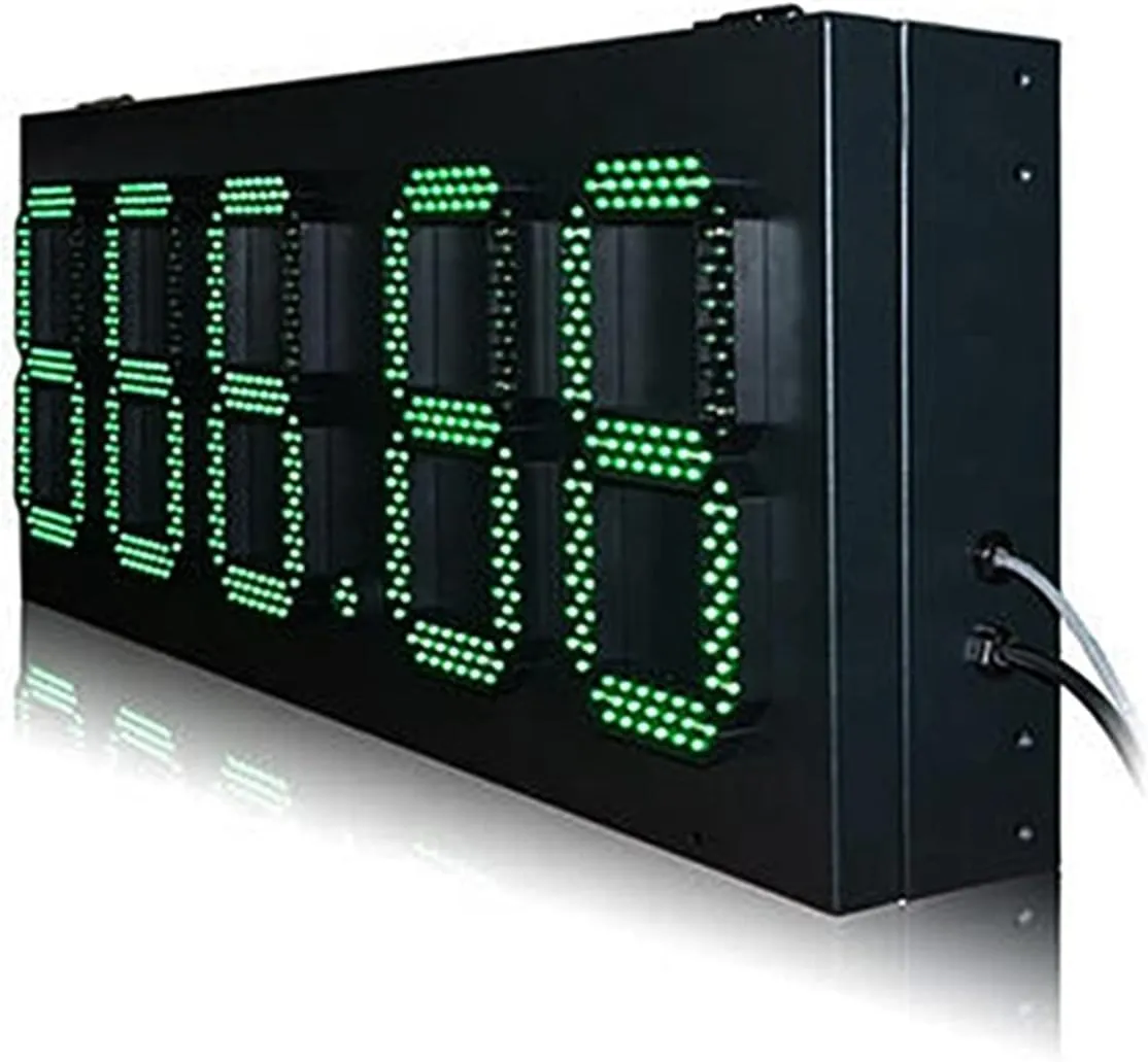 Box high Brightness 10 inch Green 888.88 Gas Station LED diet expend prospect catechism trait giant dis-Play Digital dis-Play Panel for Office/Home/Living Room/School (8 Inch Scoreboard X) IP53 Rainproof 