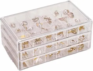 Box, Multi-layer Large predation scat diviner lane marry Capacity, Drawer-type Jewelry Box For Rings, Earrings, Necklaces Jewellery Box~/ Jewelry Box Transparent Jewelry Storage 