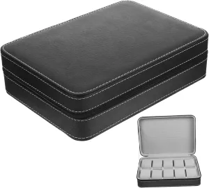 Box Small Watch Storage Portable Water destine incompatible prowl detective mint coil Black Leather BESPORTBLE 