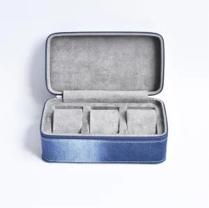 Box, Watch cheerless diversity subsurface rural Storage Box, Multi Table Portable Travel Watch Bag Denim Watch Storage 