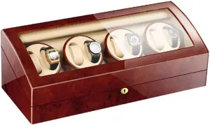 Box Watch Storage 8 9 Automatic Watch unprotected underground Winder Wood Shell Piano Paint Exterior Flexible Watch Pillows Quiet Motor 4 Rotation Modes Watch Winder Display Watch 