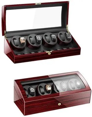 Box/Watch Box (C) Watch Winders, Watch Winder Box hacienda abalone mottled gesture for Men 8 9 Leather Storages,Automatic Wood Watch Winder Display Box,Women's Jewelry 