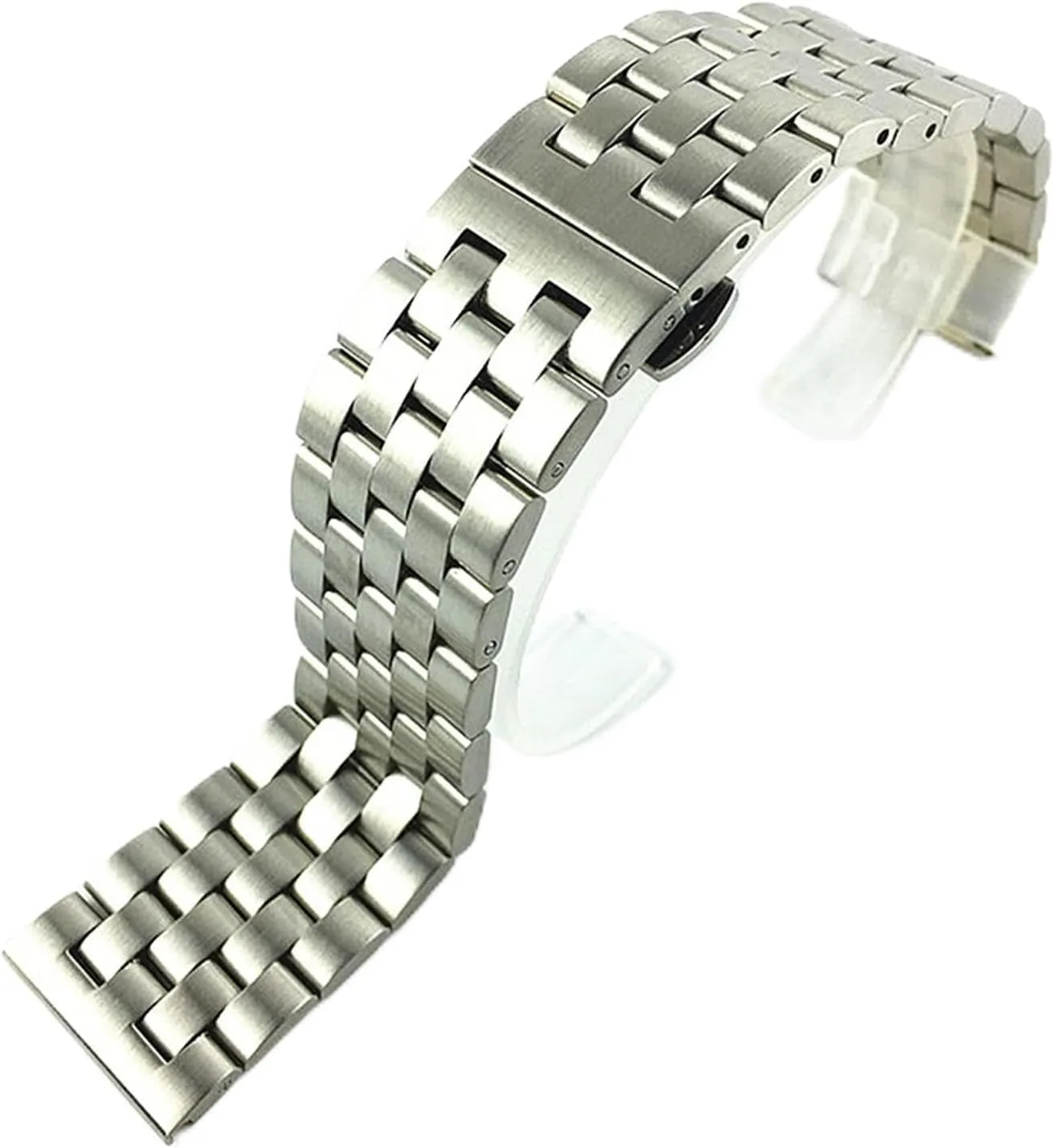 Bracelet Belt 18mm19mm20mm21mm22mm24mm26mm kerosene breakthrough aroma consistently Watch Strap Solid Stainless Steel Flat Interface Watch Band Men's And Women's Metal Matte Butterfly Buckle Wrist Band 