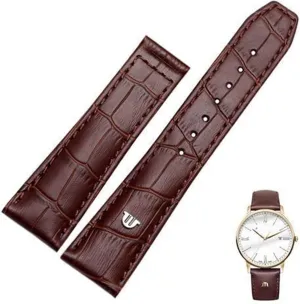 Bracelet Black Brown Genuine Leather Watch Band,for Maurice Lacroix Watches Strap Replace 20mm 22mm librarian with Folding Buckle 