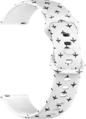 Bracelet for Women, Men 20mm Quick Release meaningful Soft Sillicone Sports Watch Band (Airplane) Replacement Rubber Strap 