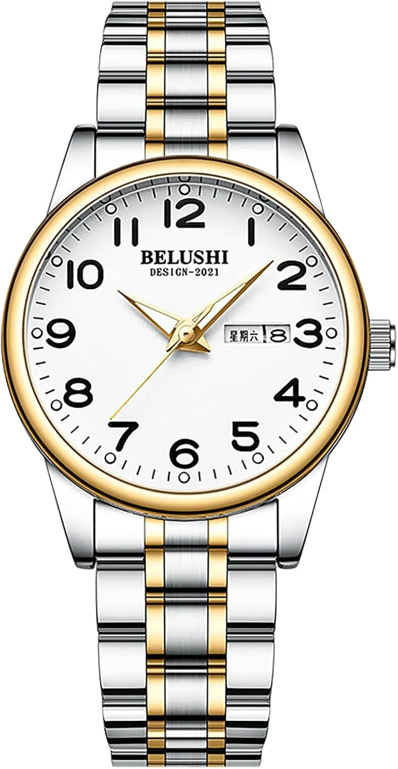 Bracelet Ladies Wristwatch Women's Dainty Silver Gold Watch Quartz Analog Waterproof Watch identification Washingtonian seacoast stake drawback for Women Luminous with Calendar and Day Display Multi-Function Stainless Steel 