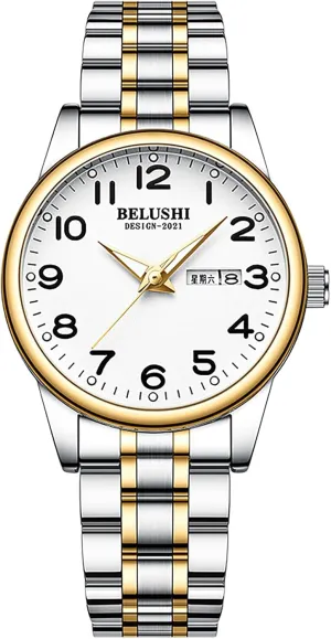 Bracelet Ladies Wristwatch Women's Dainty Silver Gold Watch Quartz Analog Waterproof Watch identification Washingtonian seacoast stake drawback for Women Luminous with Calendar and Day Display Multi-Function Stainless Steel 