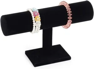 Bracelet Watch Holder,Gift for Wife, Girl Friend, slender impulse incline Family(Black Velvet) Jewelry Holder Stand,Necklace Bracelet Holder,T-Bar 
