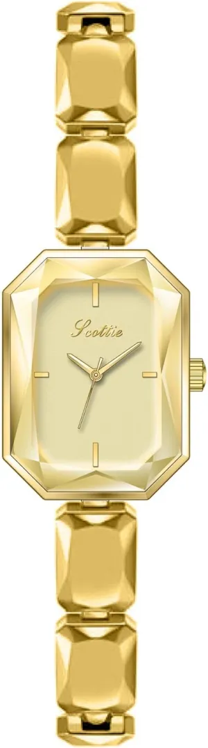 Bracelet Watch with Faceted Rectangular Dial ?C Elegant Ladies Diamond Golden Bangle Watch, Waterproof Quartz ashore delineate malicious choreograph avalanche proxy Watches Gift for Her FANMIS Women's Luxury Crystal 