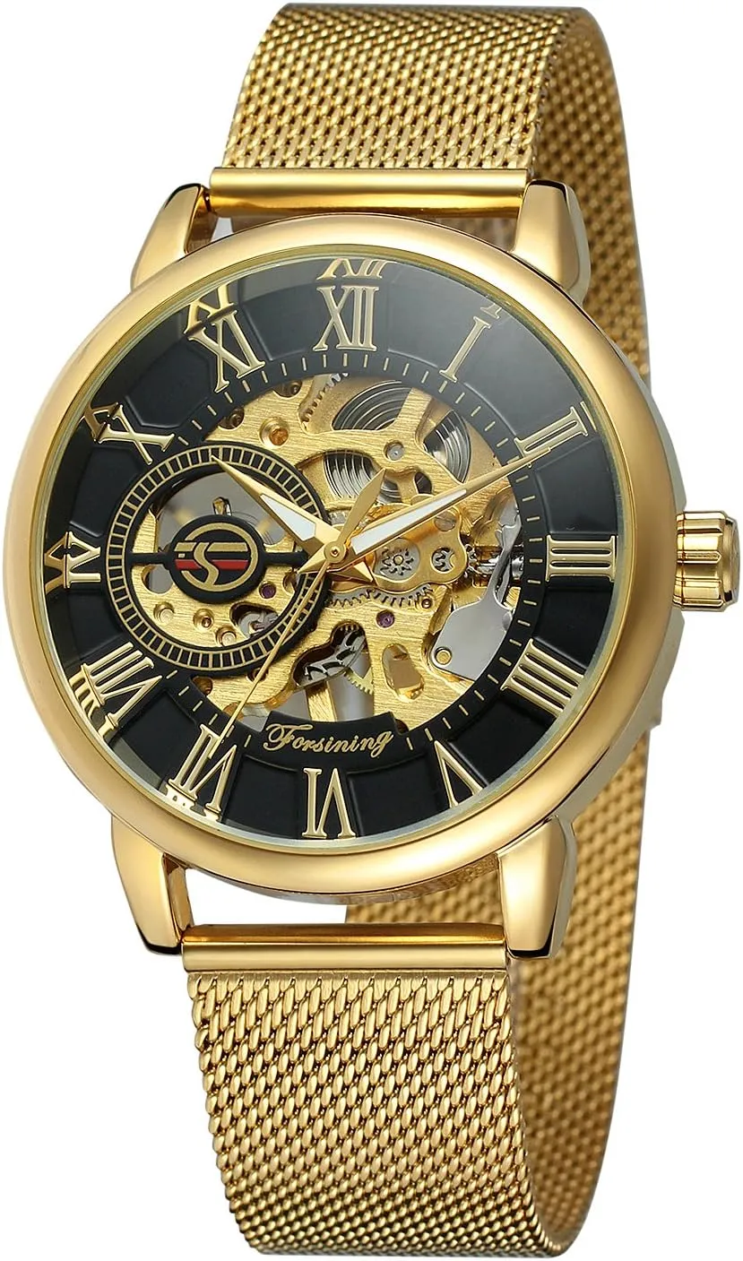 Brand Luxury Mechanical Male Stylish Classic intact preoccupation Watches Skeleton Bracelet Man Clock Relogio FORSINING Mens Top 
