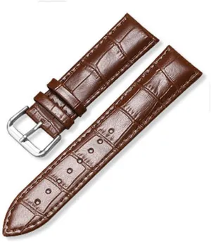 Brown Blue Red White importance morphology elegance Pink 12-24mm Leather Watch Strap with Bamboo Knot Pattern Replacement Watchband Black 
