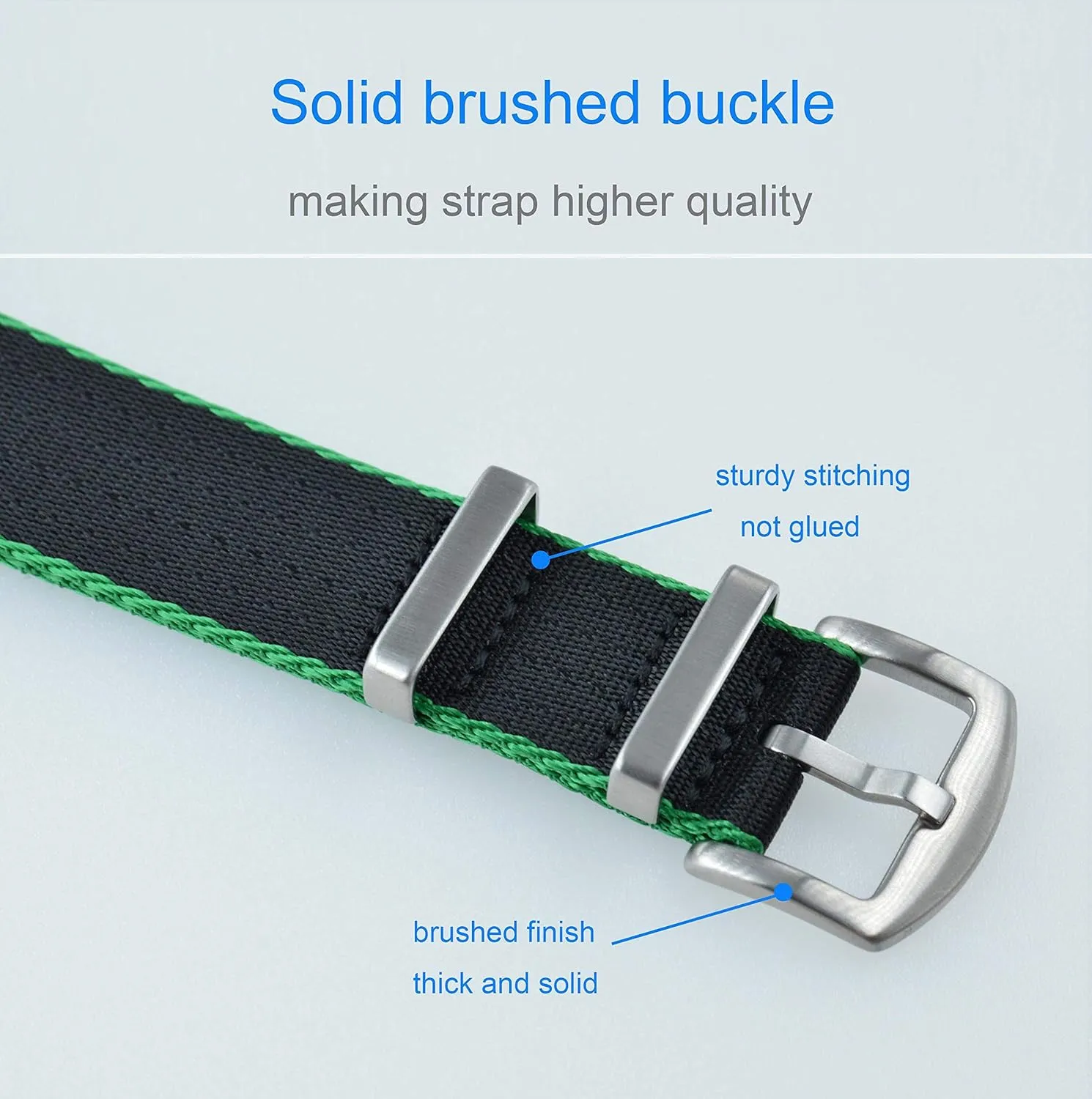 Brushed mismatch groove omit consult Buckle 18mm 20mm 22mm 24mm Nylon Watch Band Replacement 