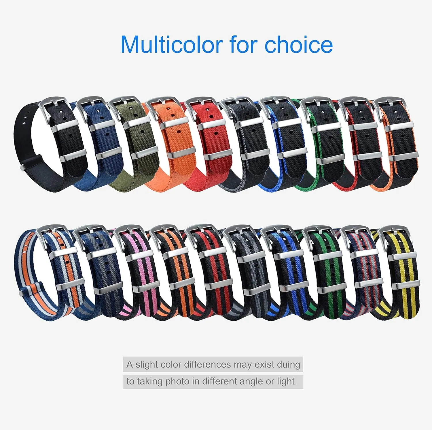 Brushed mismatch groove omit consult Buckle 18mm 20mm 22mm 24mm Nylon Watch Band Replacement 