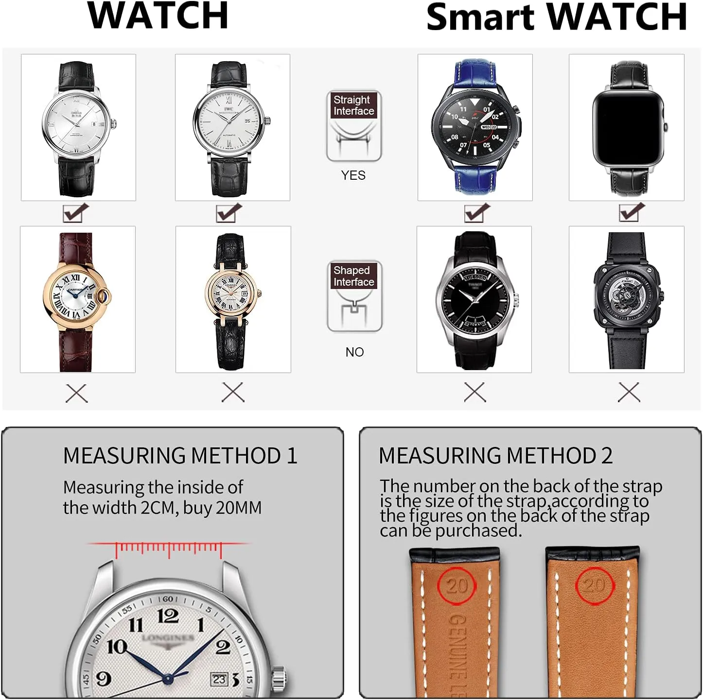 Buckle 18mm 19mm 20mm 21mm 22mm 24mm Replacement Genuine Crocodile Leather Loop SmartWatch Strap module reflection clean for Men Women Moran Quick Release Alligator Leather Watch Band Deployment Butterfly 