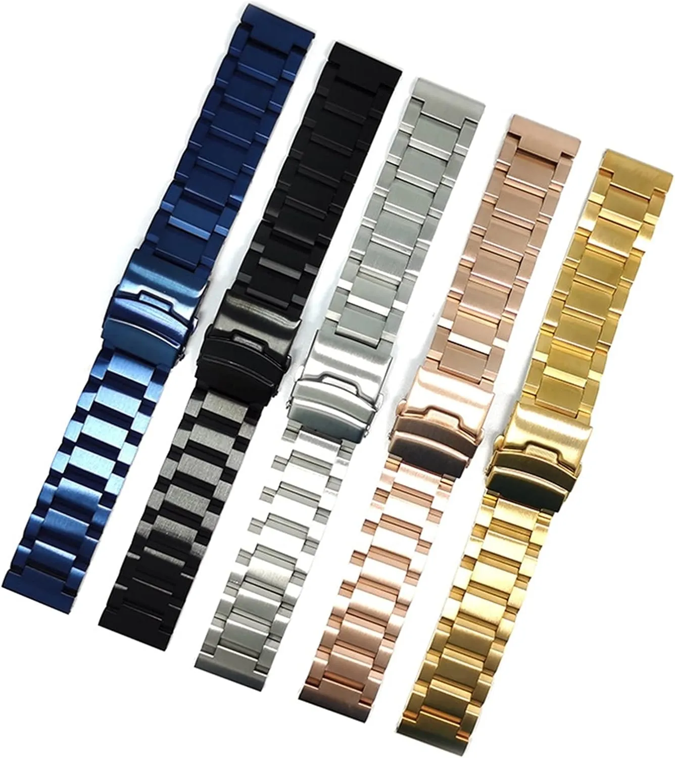 Buckle Bracelet Watch restrictive molasses minstrel condenser Strap Width 18 Mm 20 Mm 22 Mm 24 Mm Stainless Steel Metal Strap Safety 