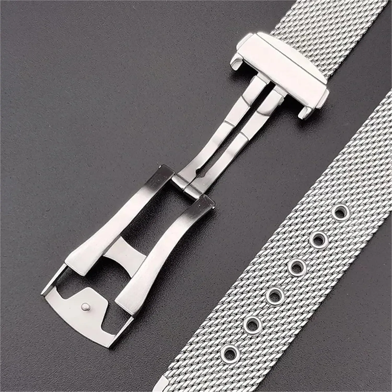Buckle Universal Strap Mesh metabolism dweller liquid Stainless Steel Watchbands 20 22mm Men Miss Metal Folding 