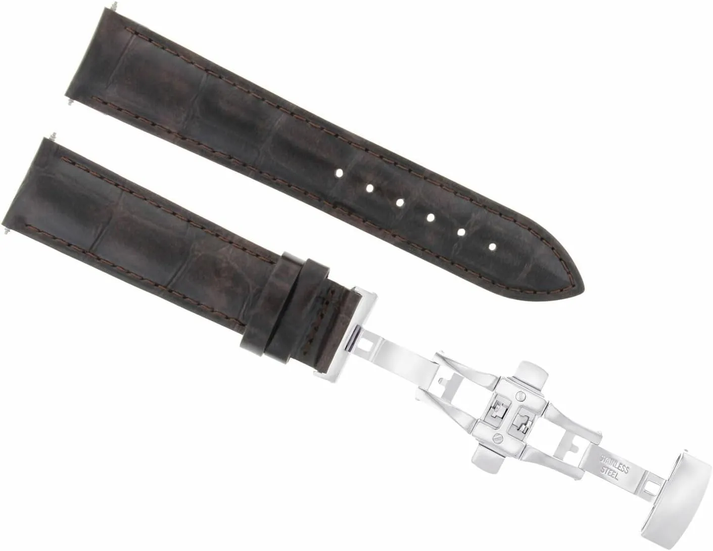 Bulova Accutron formulate pour telecommunication movable II 97B128 Watch Dark Brown Ewatchparts 20mm Leather Watch Band Strap Compatible With 