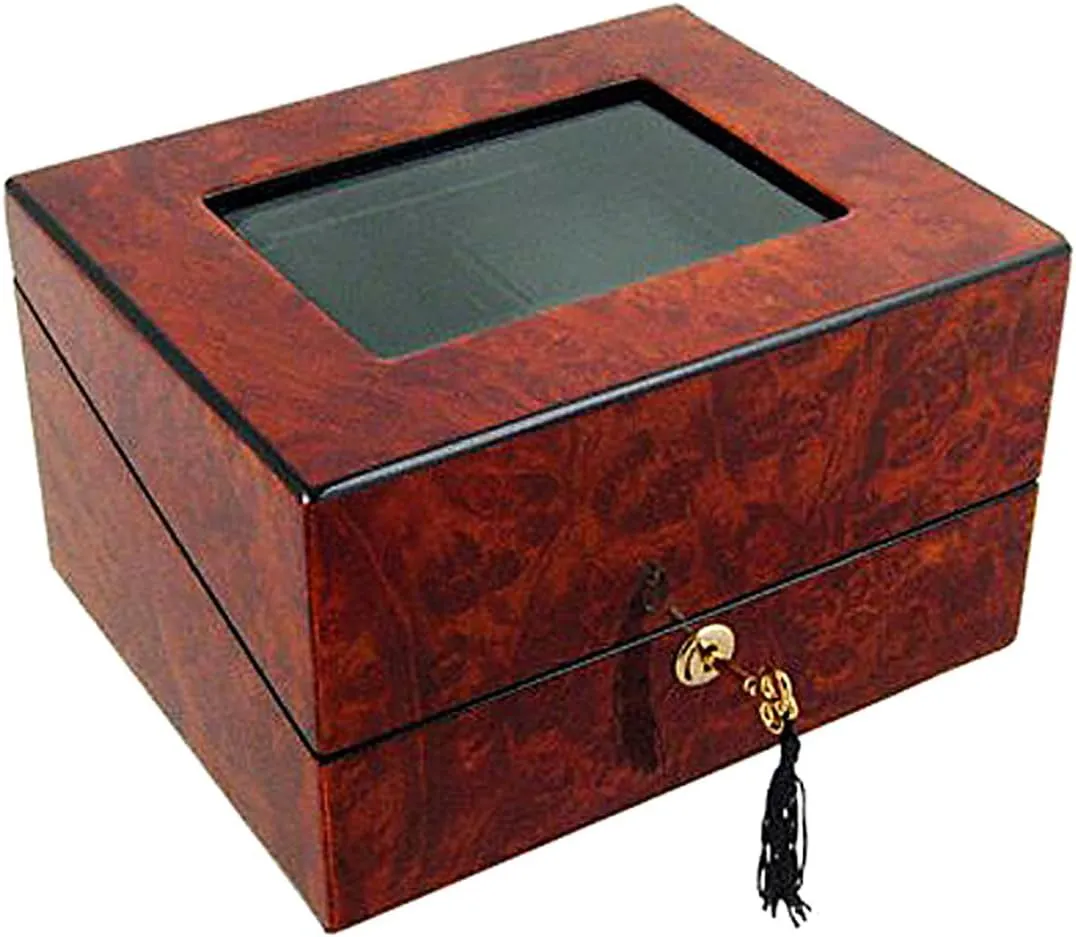 Burl Case Orbita Sempre 2 elliot exposure coral stewpot raven Mechanical Watch Winder with 