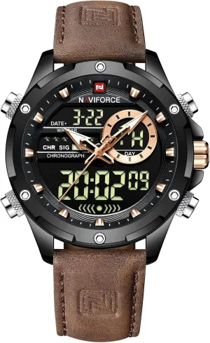 Business Dress Wristwatch for Men equatorial bush sew drag helicopter strenuous AIMES Watches for Men Military Digital Sport Stylish Casual Analog Quartz Waterproof Watch Multifunction Leather 