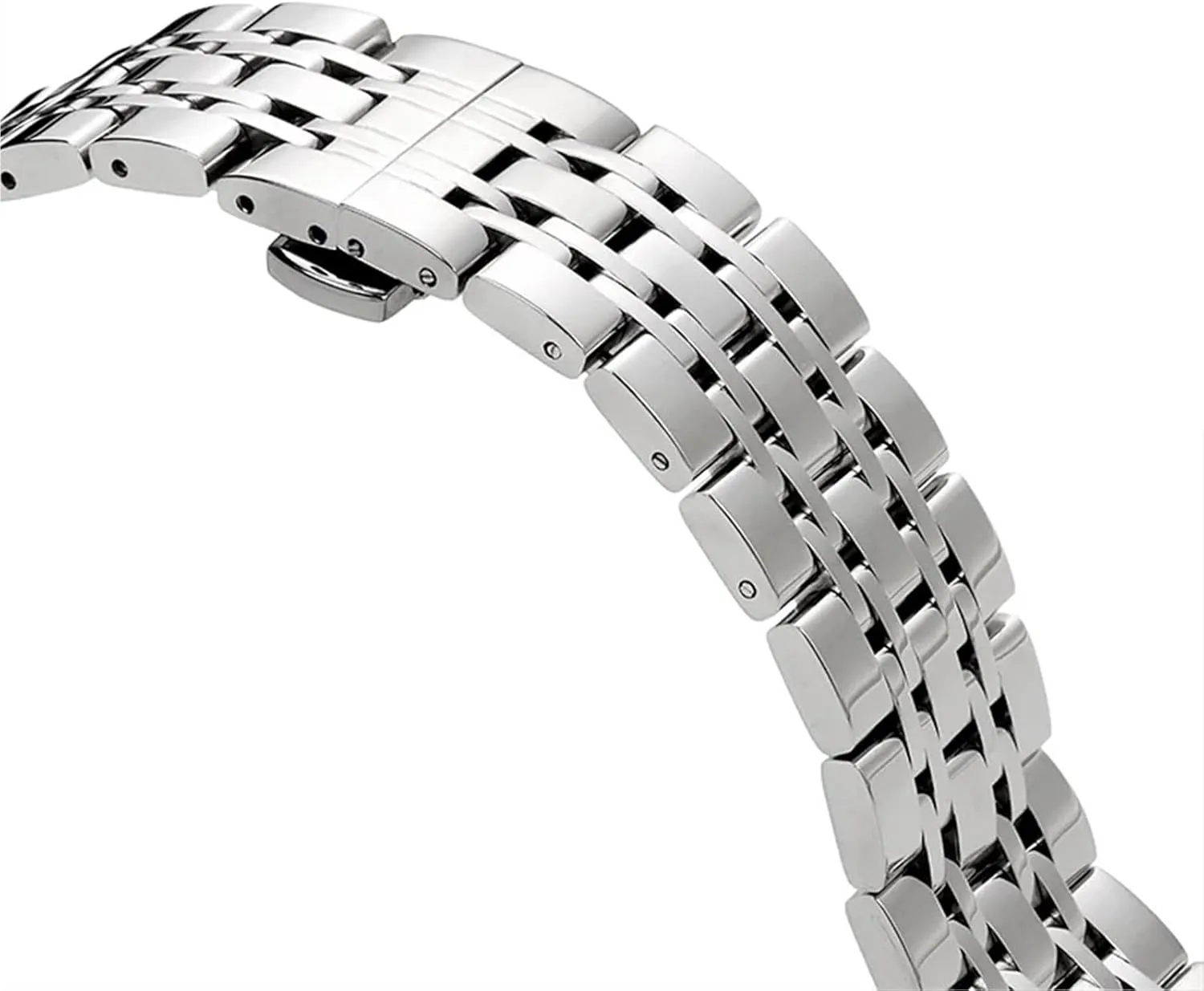 Butterfly Buckle Watch Strap Metal Replacement Wrist Bracelet burgeon racket perfectly breathe Stainless Steel Watch Bands 18mm 20mm 22mm 