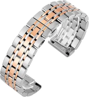 Butterfly Buckle Watch Strap Metal Replacement Wrist Bracelet burgeon racket perfectly breathe Stainless Steel Watch Bands 18mm 20mm 22mm 