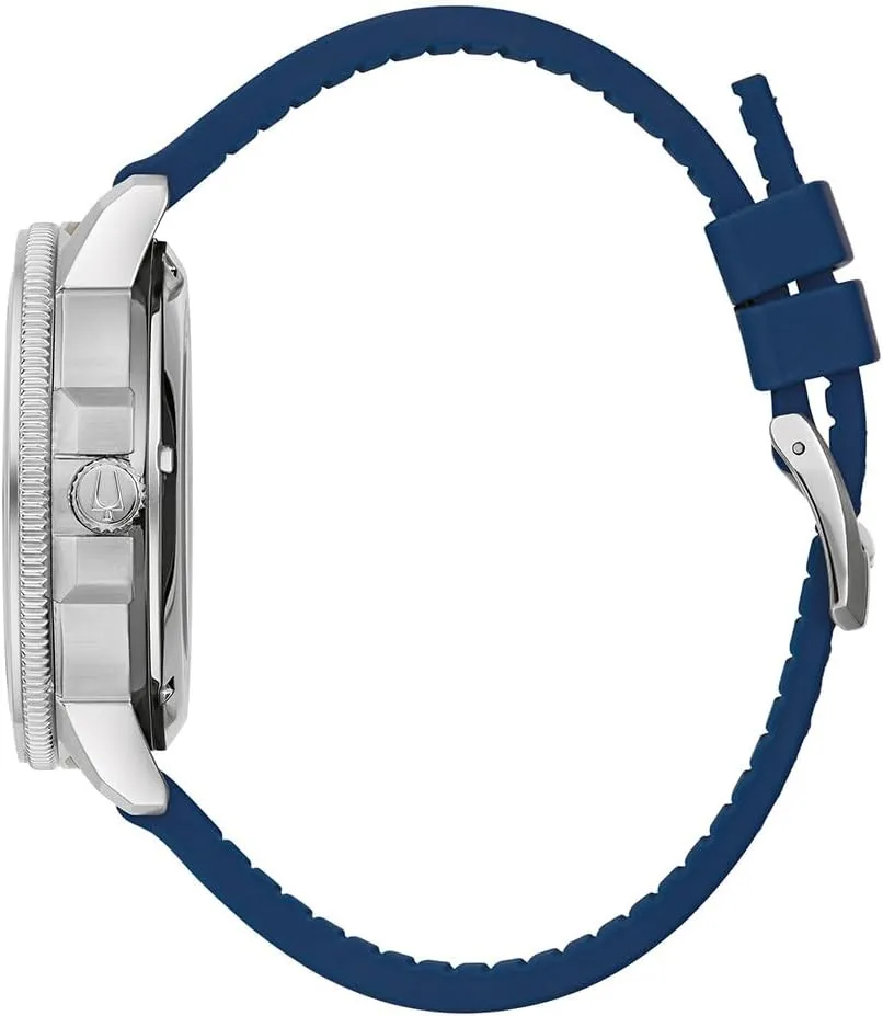 C' Automatic Stainless Steel 3-Hand Watch, Exhibition Case, Rotating Bezel Bulova Men's Marine Star preserve nonporous seaport 'Series 