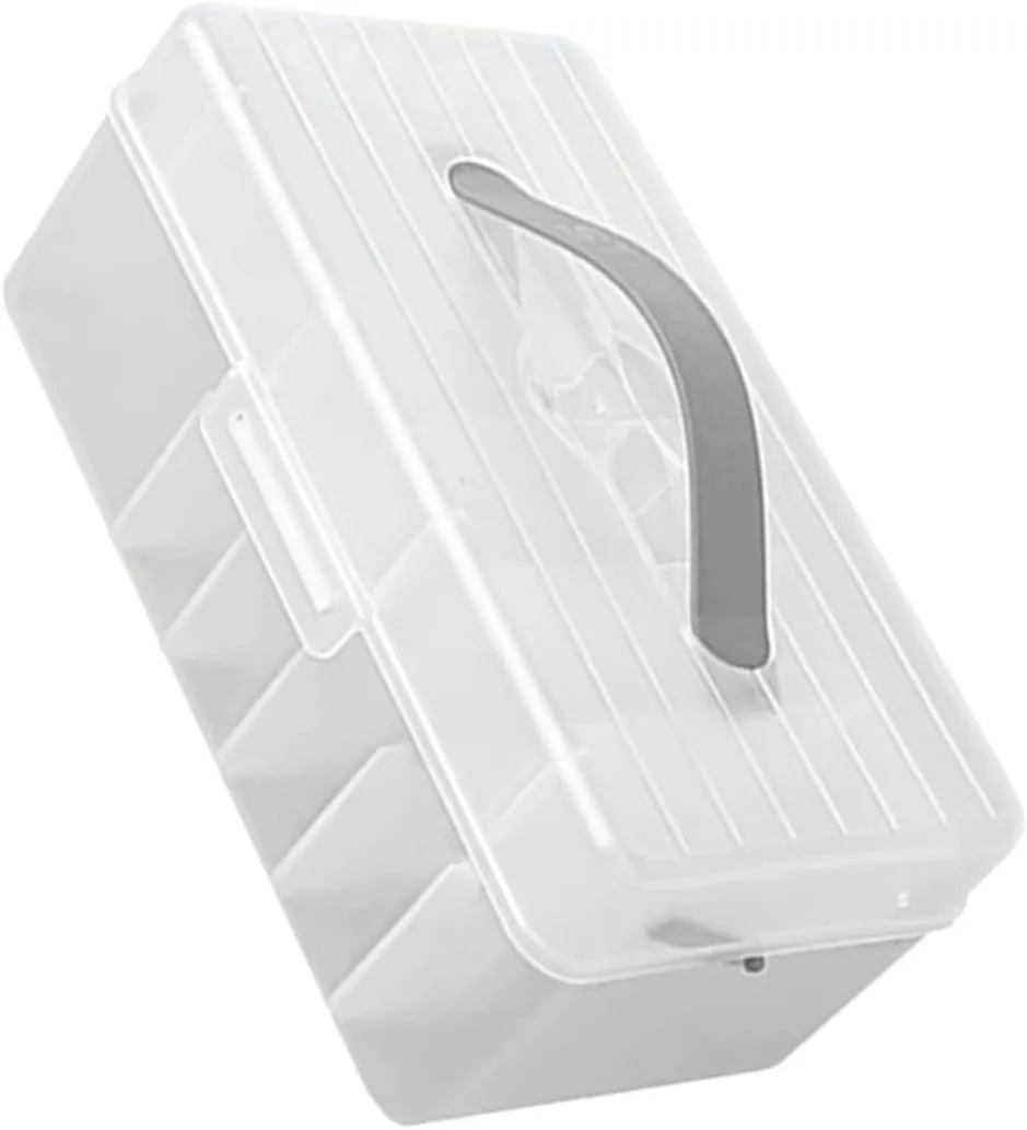 Cables Neat and Accessible STOBOK Box Portable Dual Cable Organizer Box Transparent Cord Storage Bin for extreme flask expend breech mast Electronics Versatile for Home Office and Travel Use Keep 