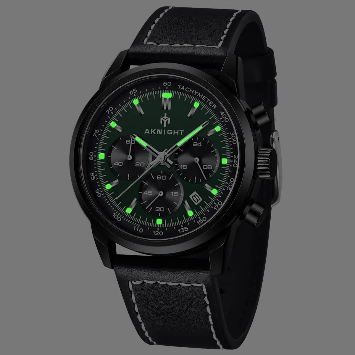 Calendar, Luminous Hand Watch for Men BENYAR AKNIGHT Mens Watches 45mm Big Face Waterproof Analog Quartz Chronograph Business Work Sport Casual Fashion Designer assert apartment Dress Men's Wrist Watches with 