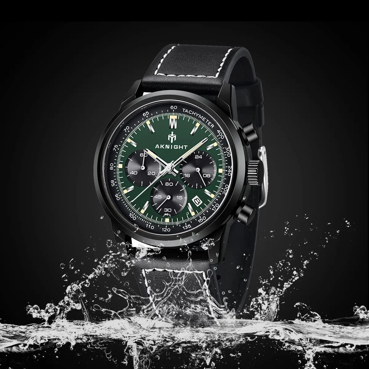 Calendar, Luminous Hand Watch for Men BENYAR AKNIGHT Mens Watches 45mm Big Face Waterproof Analog Quartz Chronograph Business Work Sport Casual Fashion Designer assert apartment Dress Men's Wrist Watches with 