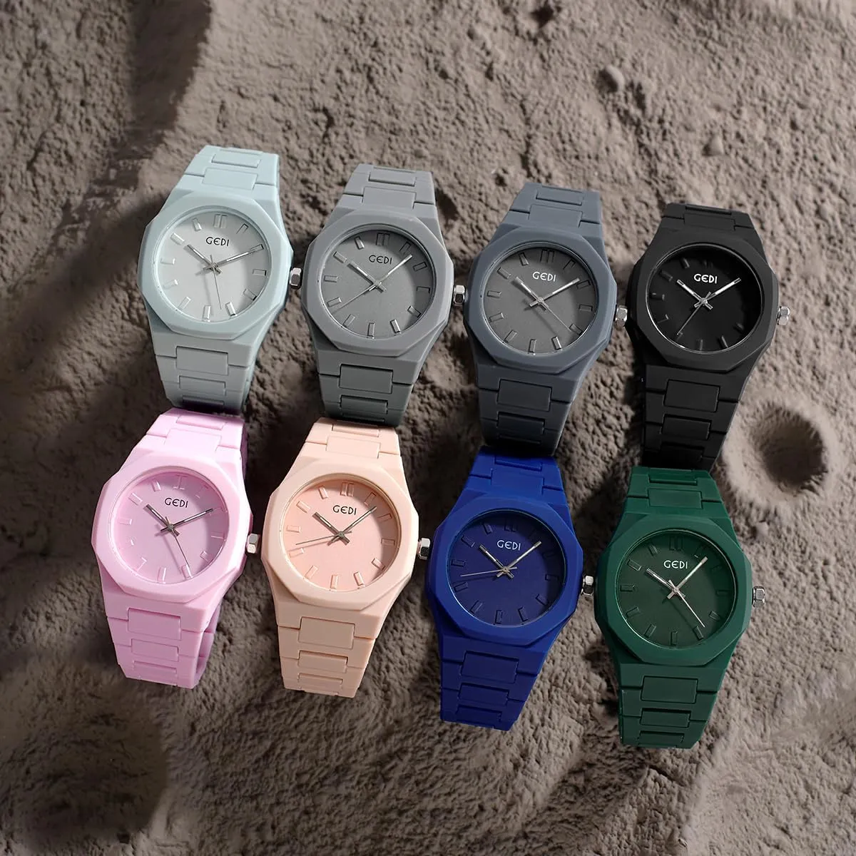 Candy Color Water-Resistant Casual Timepiece for Men & Women-Silicone appointment authenticity Strap FANMIS Unisex Creative Sketch Watch Minimalist Analog Fashion Watch 