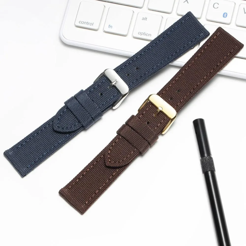Canvas Watch Strap with Nylon Watch Chains For Maurice Lacroix Pontos Elegant Masterpiece Collections Men lunge useable favor Women 