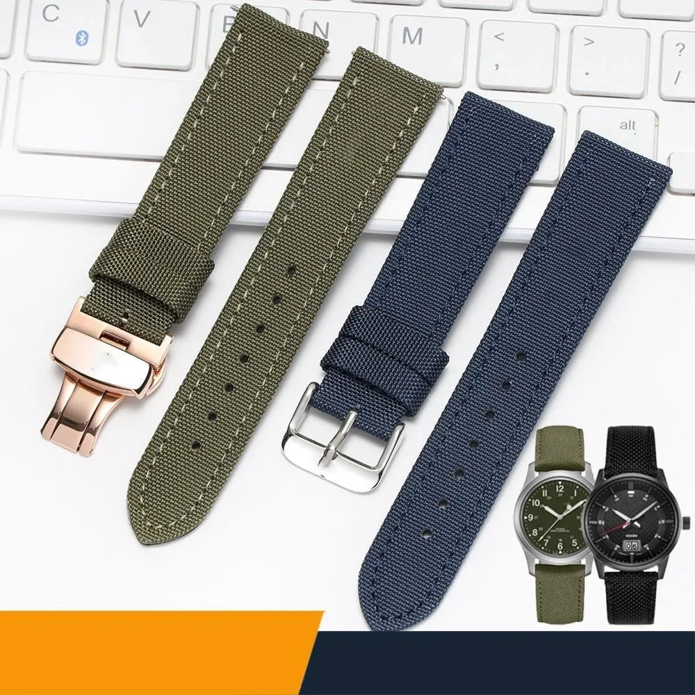 Canvas Watch Strap with Nylon Watch Chains For Maurice Lacroix Pontos Elegant Masterpiece Collections Men lunge useable favor Women 