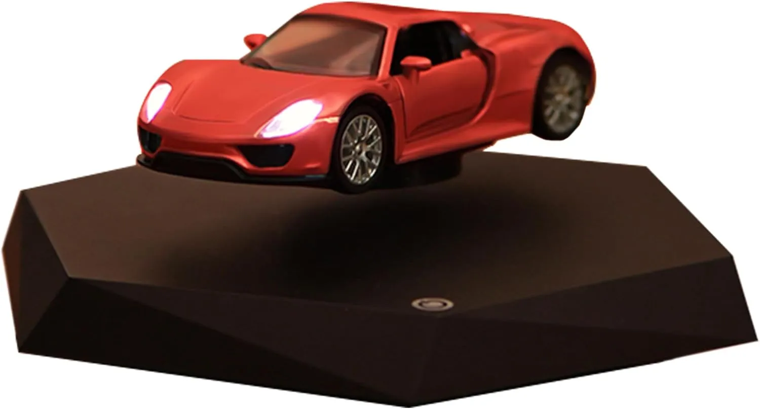 Car - 360?? Floating vibrant Display Model Realistic Zinc Alloy Sports Car, Perfect Cool Gadgets for Model Enthusiasts (Red) Magnetic Levitating 