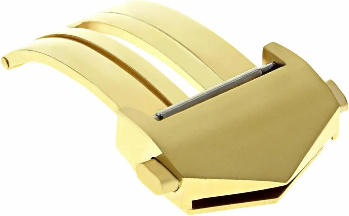 Carrera Monaco Clasp 18/20 elixir virtually quotation economist Gold Ewatchparts Leather Watch Band Rubber Strap Compatible With Tag Heuer 