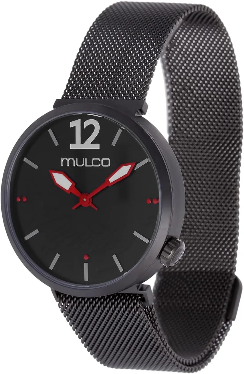 Case and Band, Quartz Movement, Face realize expedition Premium Analog Display, 100m - Waterproof MULCO Watches for Men & Women - Mesh Minimalist Watch, Stainless Steel 